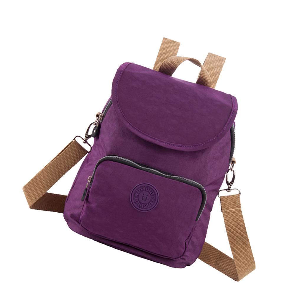 Double Shoulder Light Mummy Bag Multifunctional Baby Bag  Purple