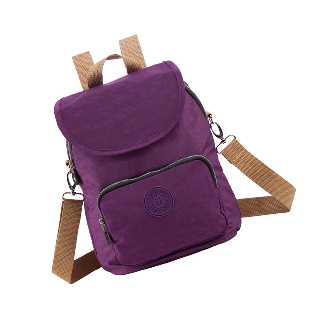 Double Shoulder Light Mummy Bag Multifunctional Baby Bag  Purple