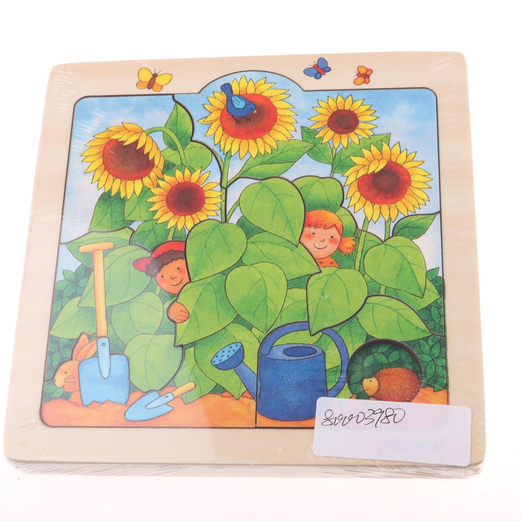 Wooden Kids Puzzle Toys Education Learning Jigswas Toys Gifts Sunflower