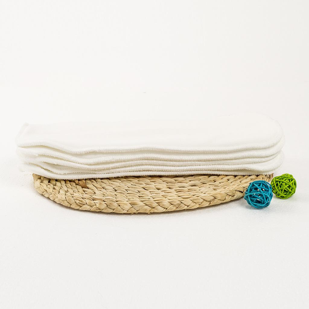 Bamboo Fiber Insert Liners Reusable for Cloth Diaper Changing Pad 5Pcs