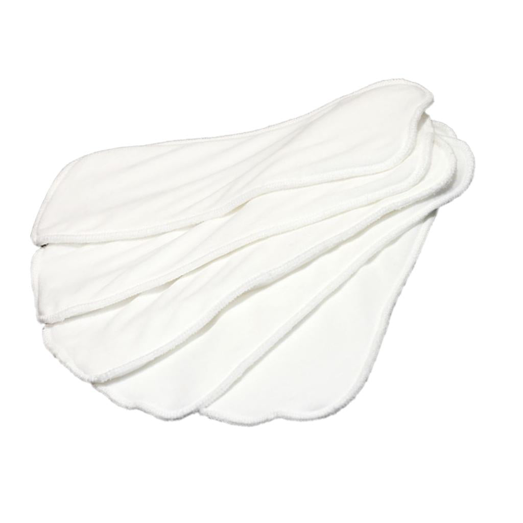 Bamboo Fiber Insert Liners Reusable for Cloth Diaper Changing Pad 5Pcs