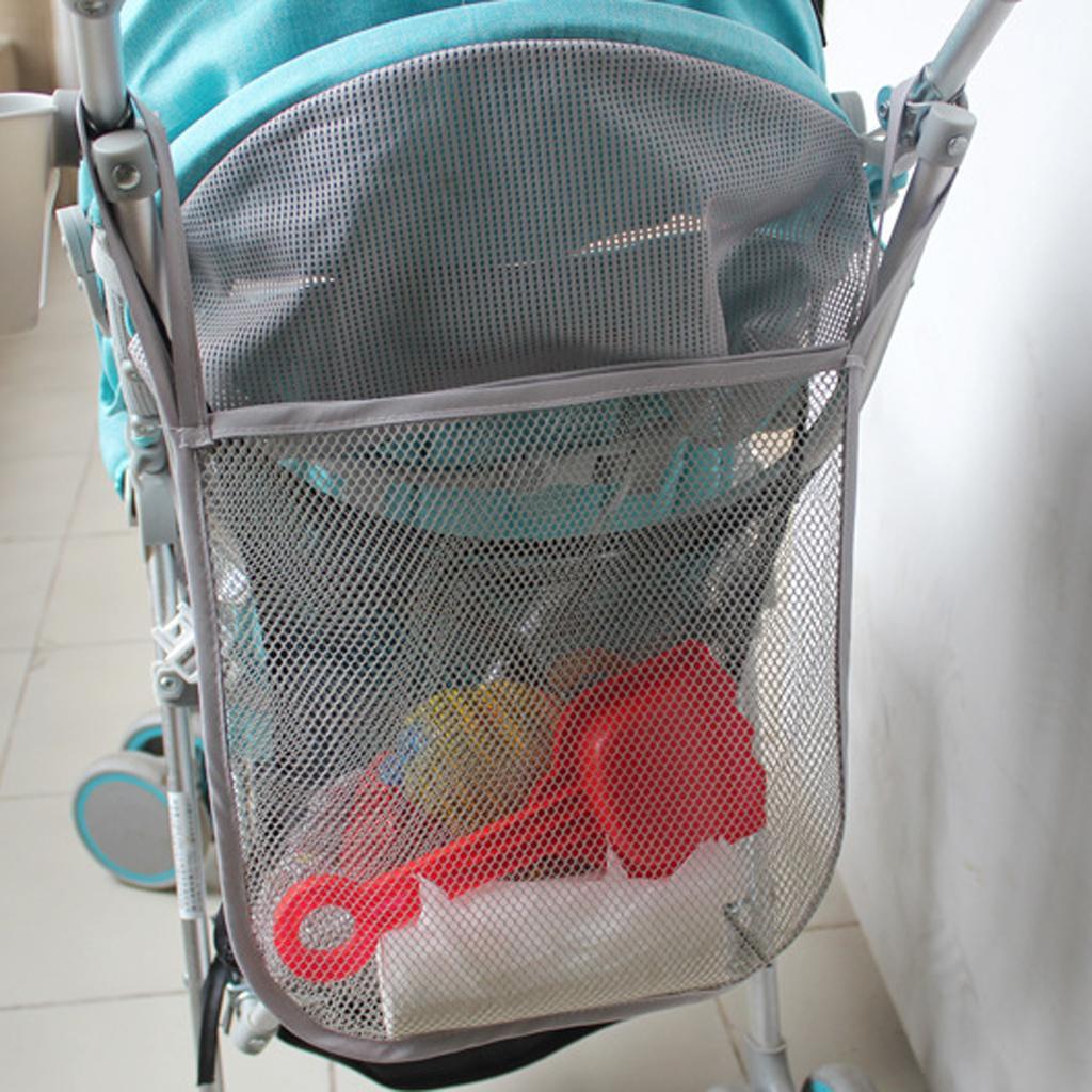 Baby Car Mesh Bag Stroller Accessories Stroller Organizer Hanging Storage