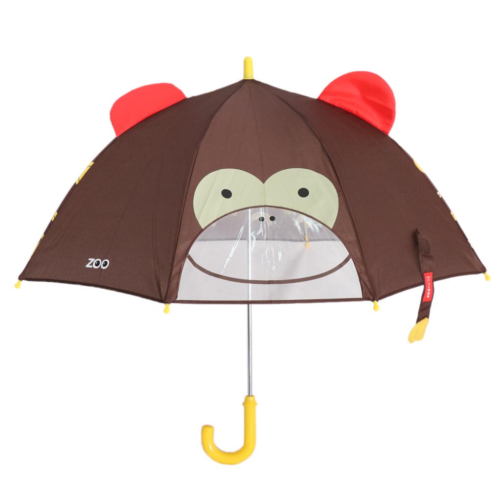 Cute Cartoon Animal Kids Automatic Umbrella Windproof Portable Monkey