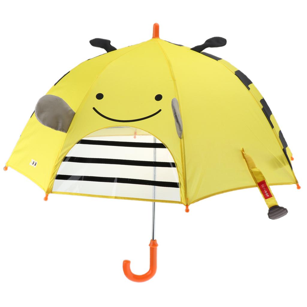 Cute Cartoon Animal Kids Automatic Umbrella Windproof Portable Bee