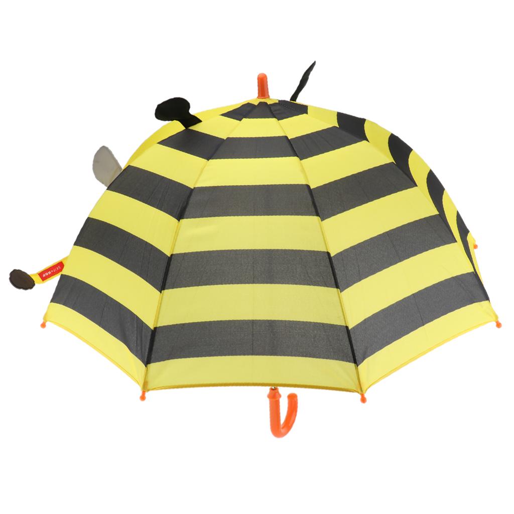 Cute Cartoon Animal Kids Automatic Umbrella Windproof Portable Bee