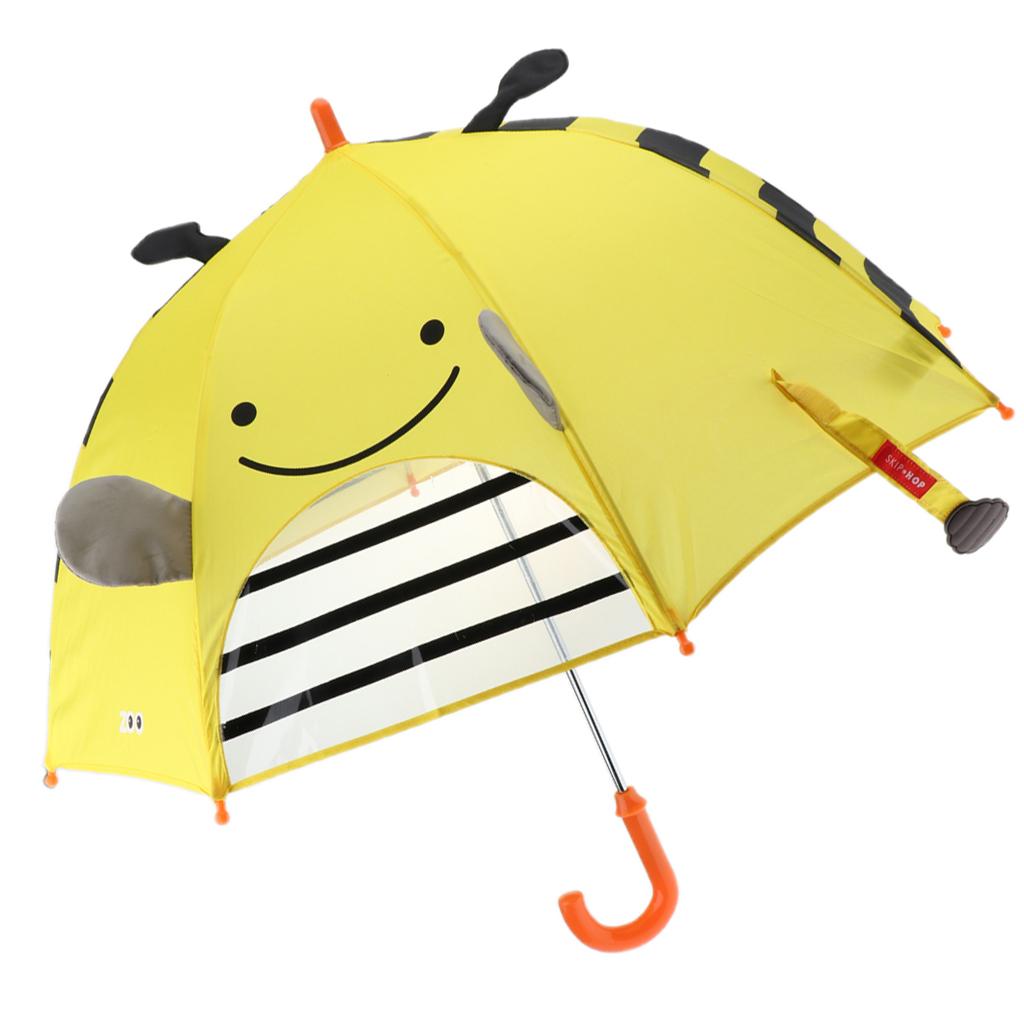 Cute Cartoon Animal Kids Automatic Umbrella Windproof Portable Bee