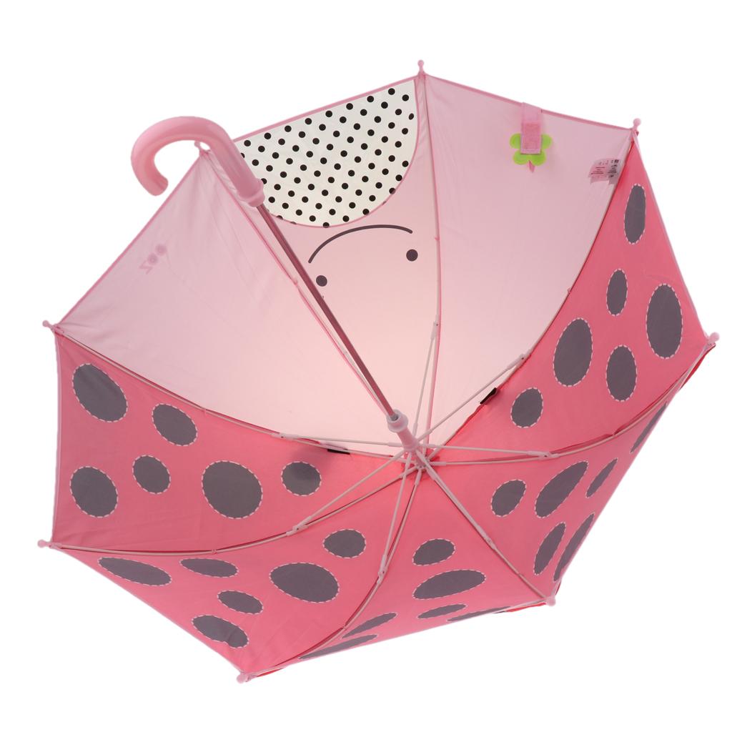 Cute Cartoon Animal Kids Automatic Umbrella Windproof Portable Beetle