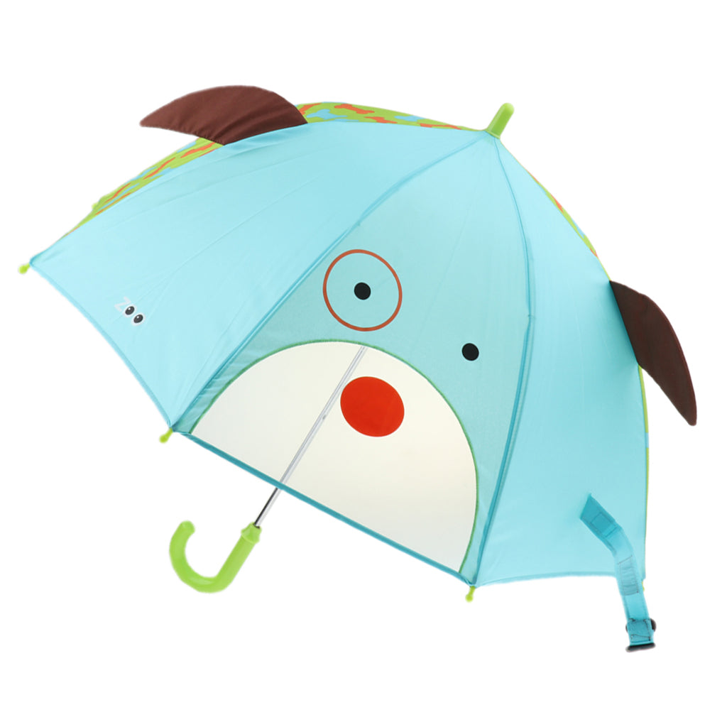 Cute Cartoon Animal Kids Automatic Umbrella Windproof Portable Dog