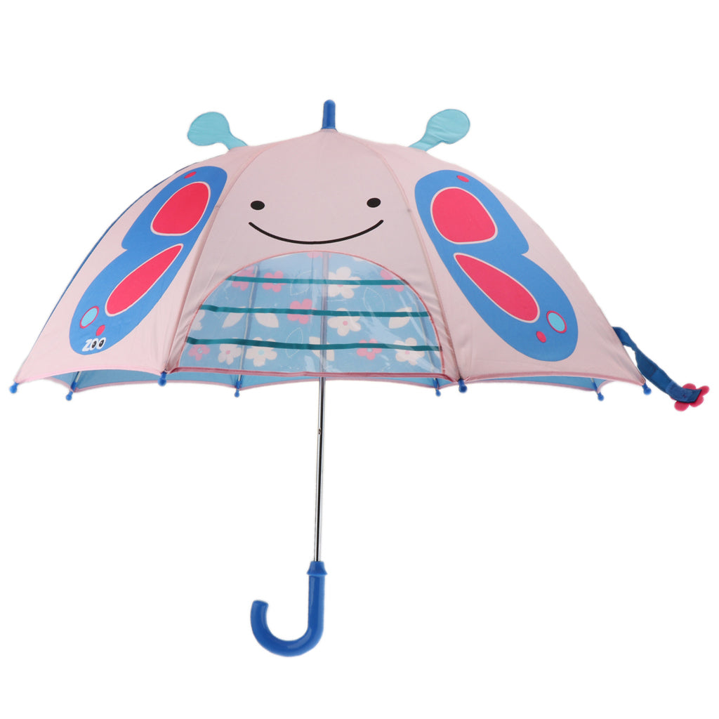 Cute Cartoon Animal Kids Automatic Umbrella Windproof Portable Butterfly