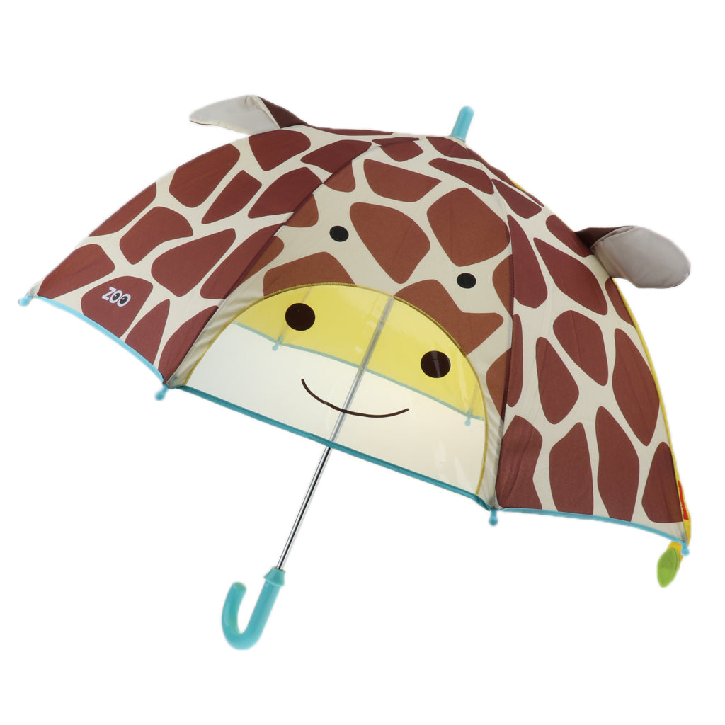 Cute Cartoon Animal Kids Automatic Umbrella Windproof Portable Giraffe