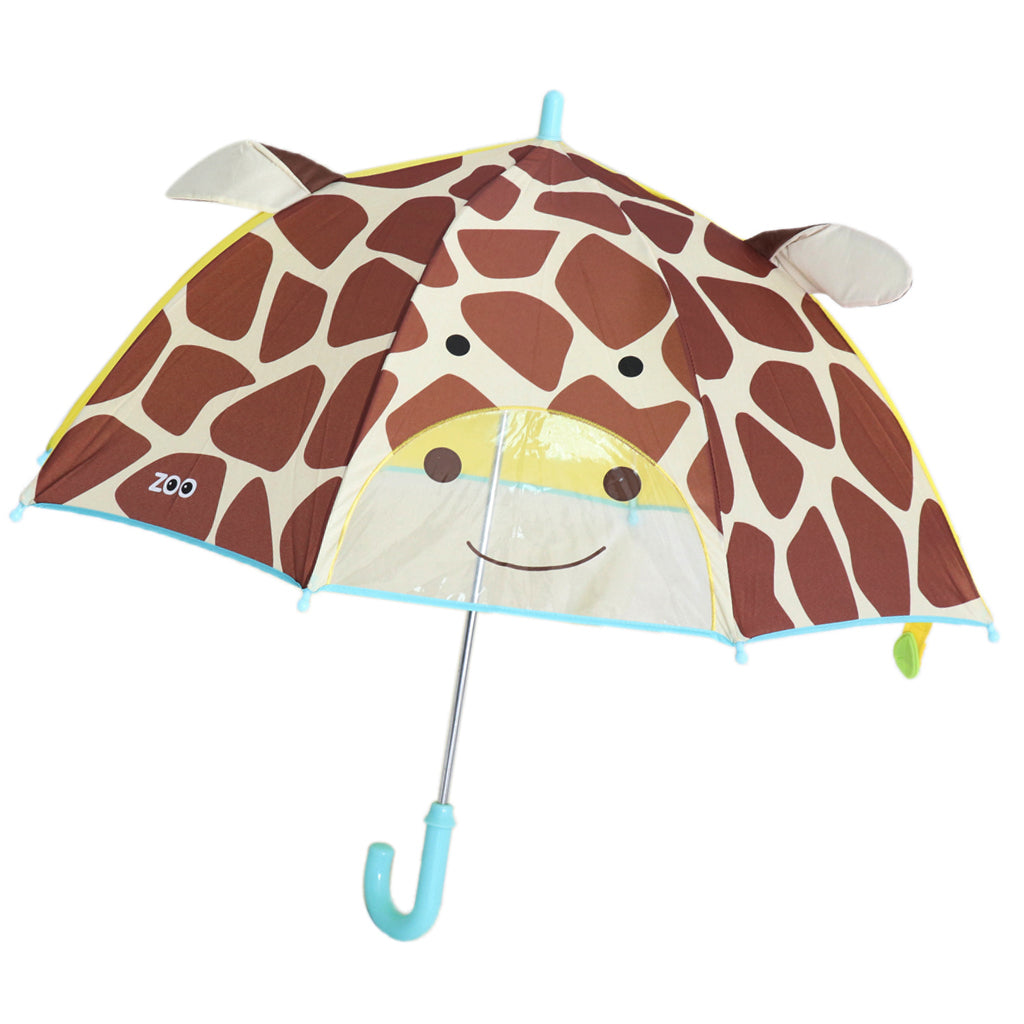 Cute Cartoon Animal Kids Automatic Umbrella Windproof Portable Giraffe