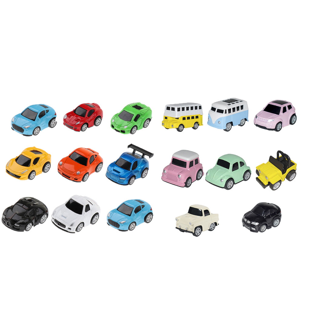 8 Pieces Mini Interactive Toy Pull Back Car Sets for Kids Children Style - 1