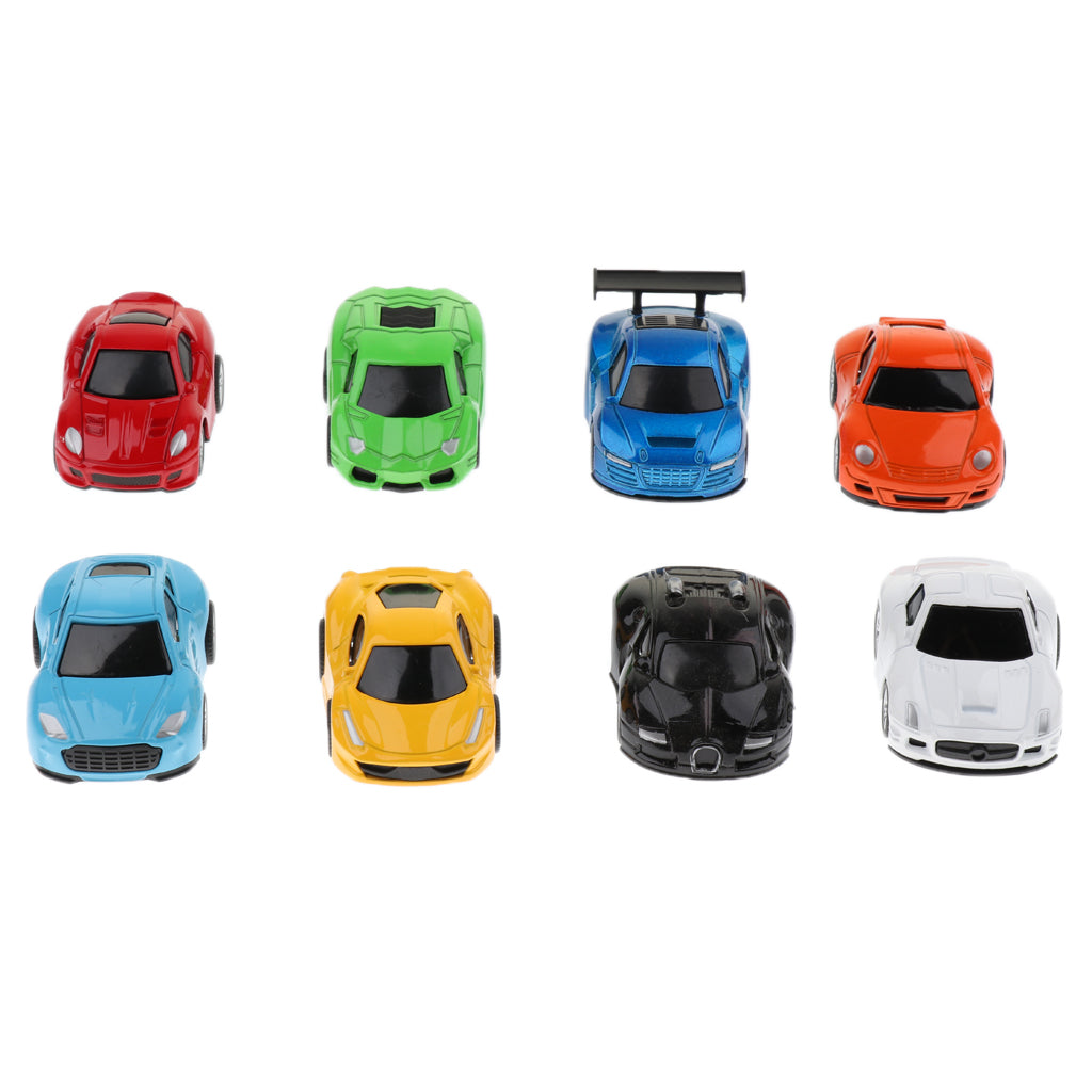 8 Pieces Mini Interactive Toy Pull Back Car Sets for Kids Children Style - 2