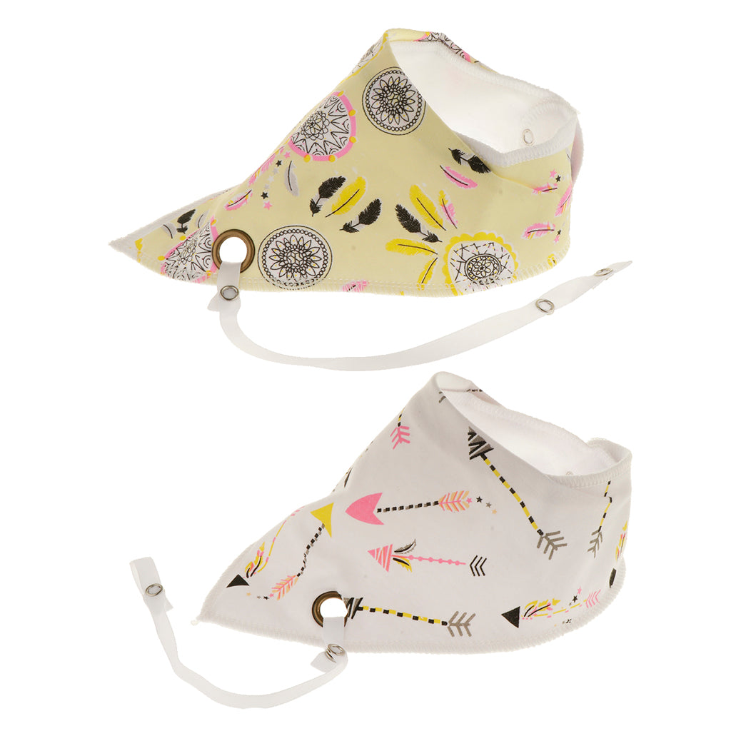 Baby Triangle Bandana Bib Saliva Towel Head Scarf & Pacifier Clip Style1