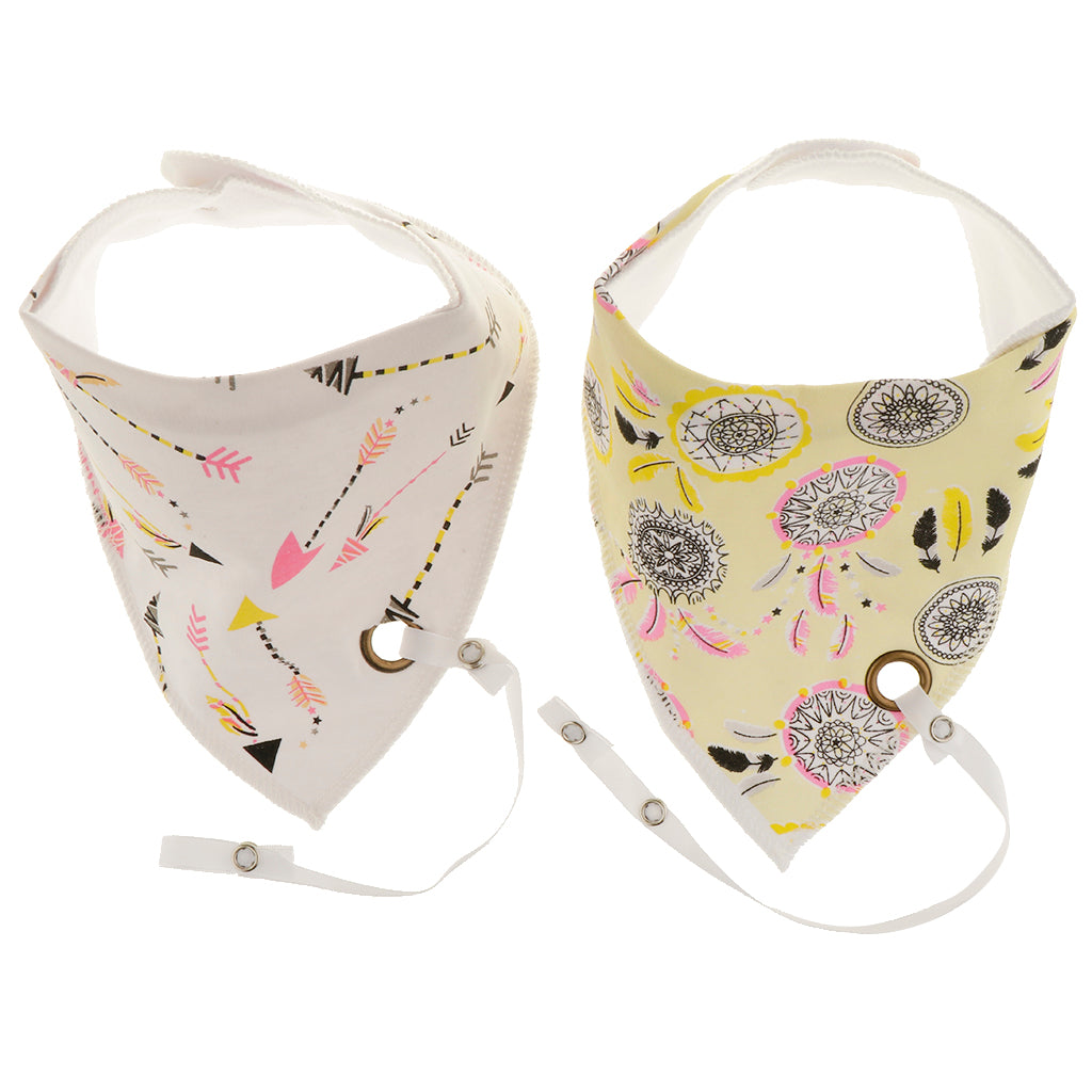 Baby Triangle Bandana Bib Saliva Towel Head Scarf & Pacifier Clip Style1