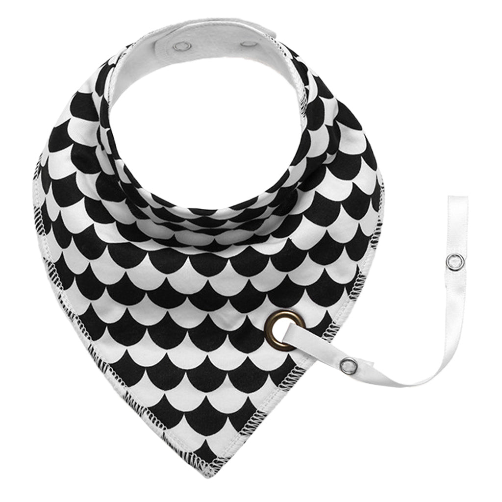 Baby Triangle Bandana Bib Saliva Towel Head Scarf & Pacifier Clip Style2