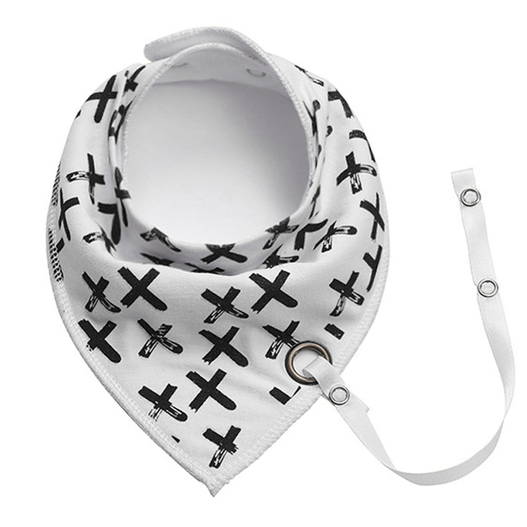 Baby Triangle Bandana Bib Saliva Towel Head Scarf & Pacifier Clip Style3