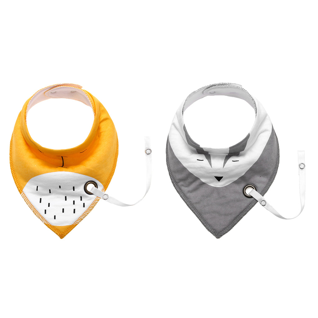 Baby Triangle Bandana Bib Saliva Towel Head Scarf & Pacifier Clip Style8