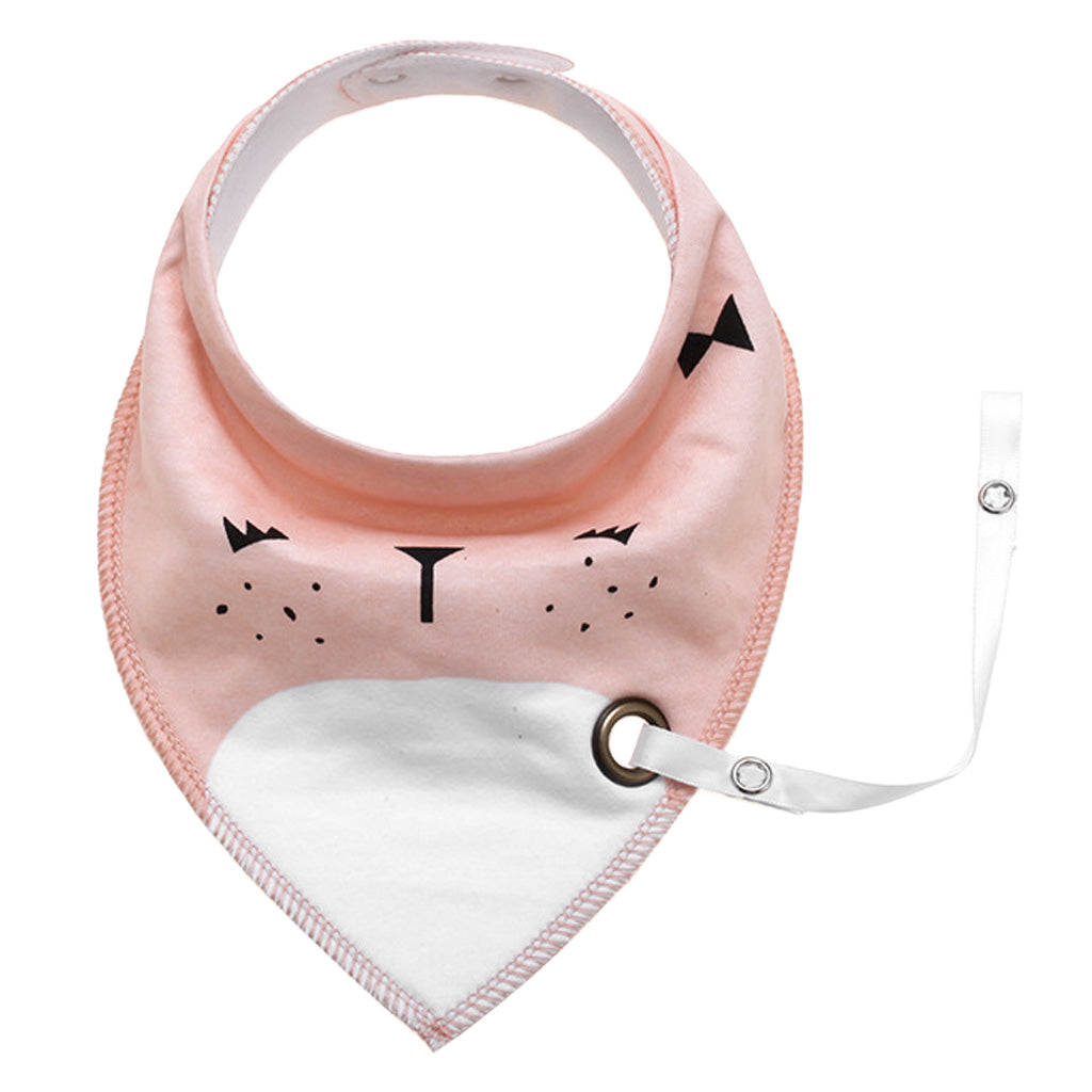 Baby Triangle Bandana Bib Saliva Towel Head Scarf & Pacifier Clip Style9