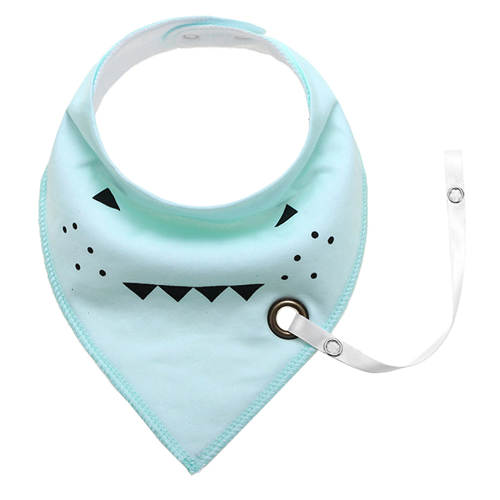 Baby Triangle Bandana Bib Saliva Towel Head Scarf & Pacifier Clip Style9