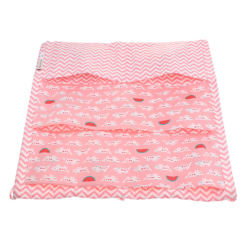 Bedside Pocket Storage Nursery Diaper Hanging Bag Organizer Pink crocodile