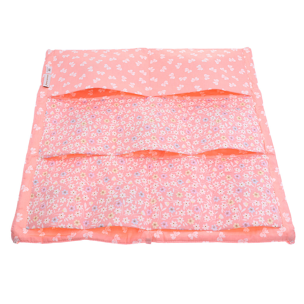 Bedside Pocket Storage Nursery Diaper Hanging Bag Organizer Orange flower