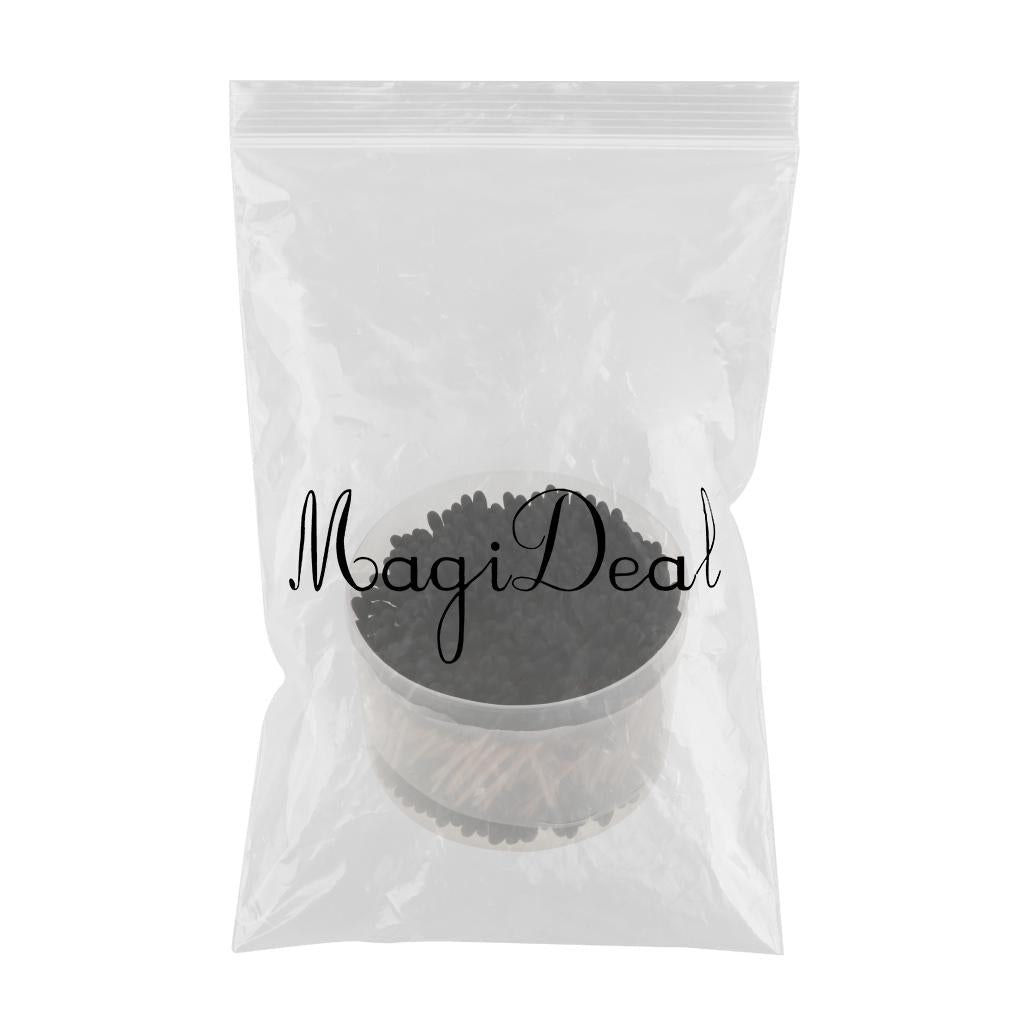 Double Heads Cotton Swabs, 500pcs, Black Color 3.0''