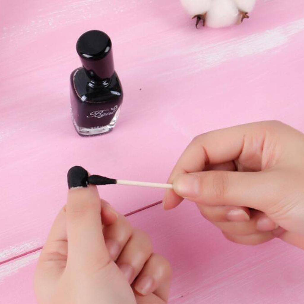 Double Heads Cotton Swabs, 500pcs, Black Color 3.0''