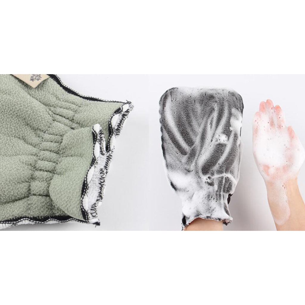 Lace Shower Glove Bath Scrubber Dead Skin Cell Exfoliator Mitt Light Green