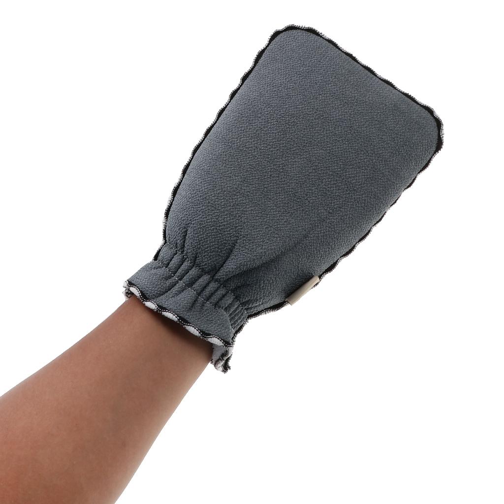 Lace Shower Glove Bath Scrubber Dead Skin Cell Exfoliator Mitt Grey