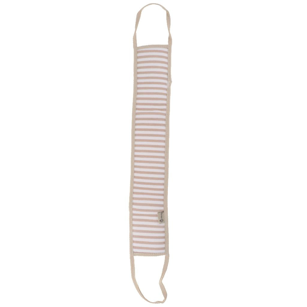 Long Striped Exfoliating Back Scrubber Loofah Sponge Shower Bath Towel Light Coffee