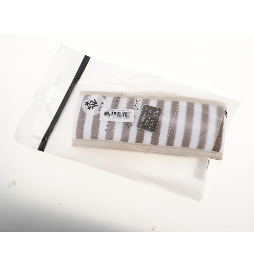Long Striped Exfoliating Back Scrubber Loofah Sponge Shower Bath Towel Deep Brown