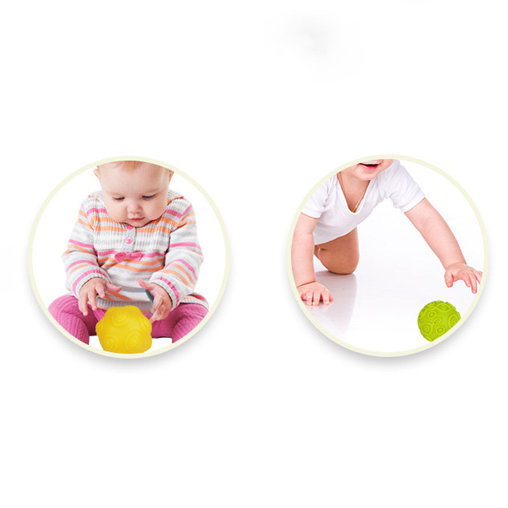 4Pcs Baby Soft Squeeze and Bouncy Ball Developmental Sensory Toy