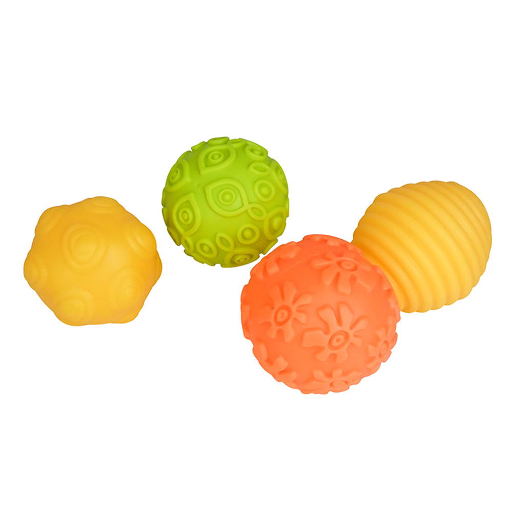 4Pcs Baby Soft Squeeze and Bouncy Ball Developmental Sensory Toy