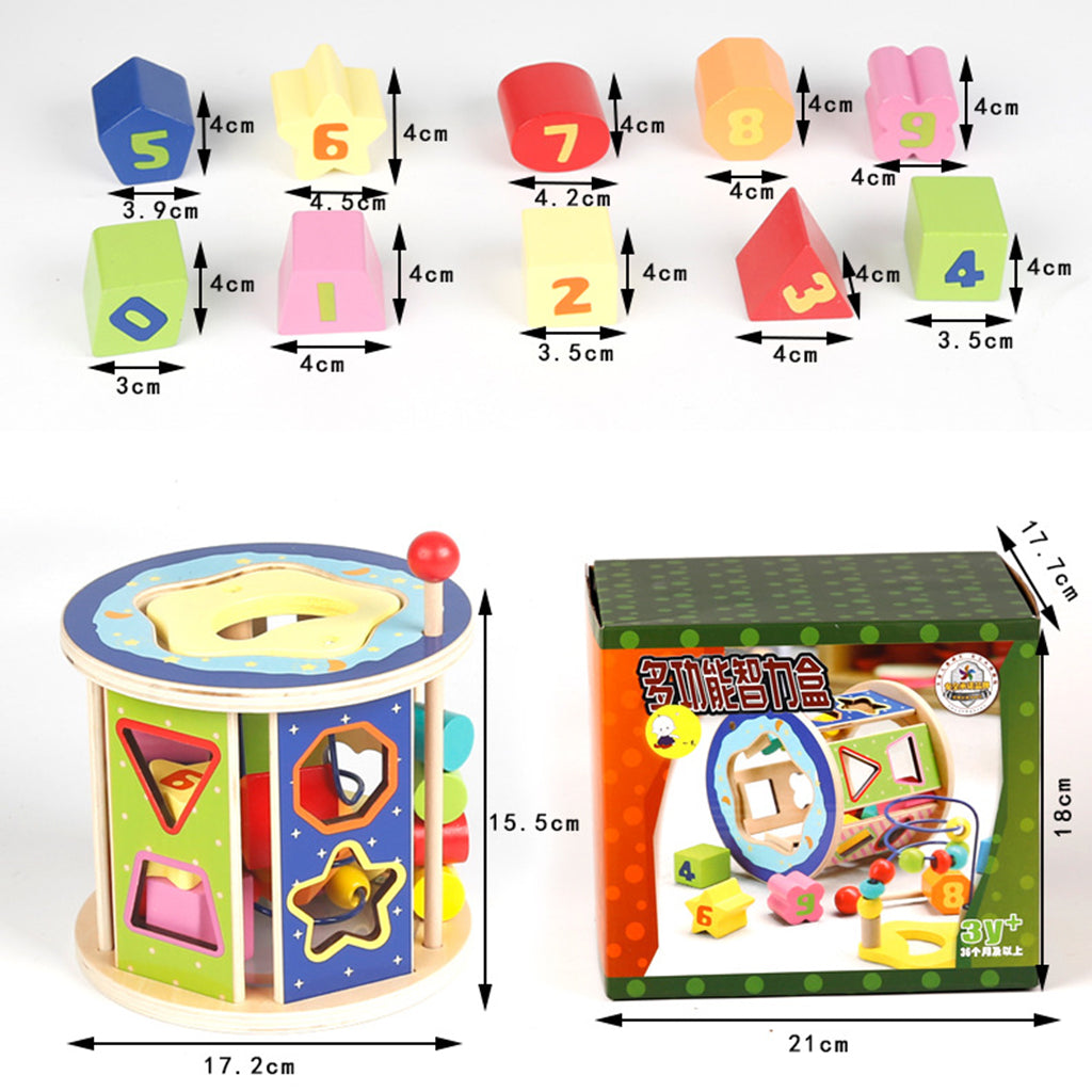 Colorful Bead Maze Roller Coaster Wooden Educational Circle Toy for Kids