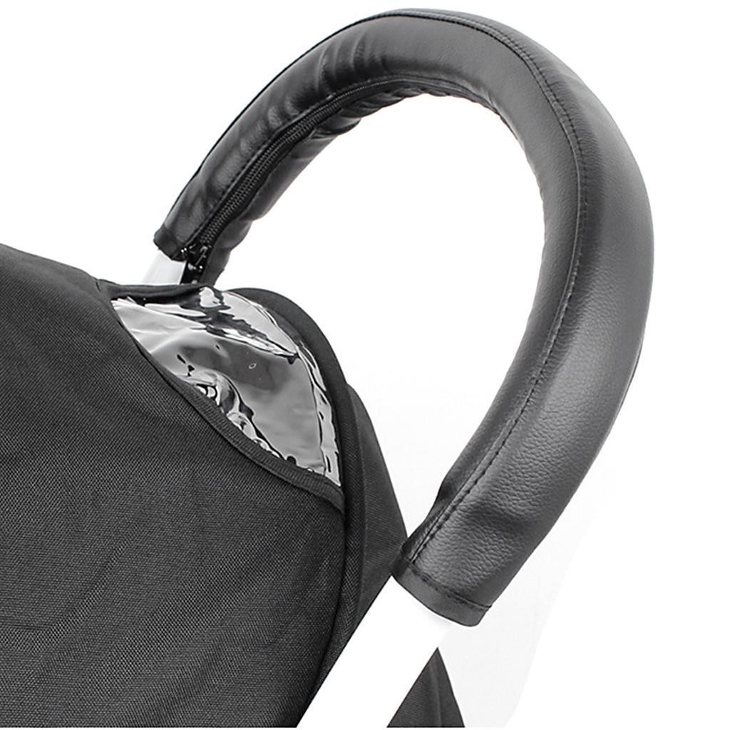 Stroller Foldable Zipper Artificial PU Handle Sleeve Cover 54 cm