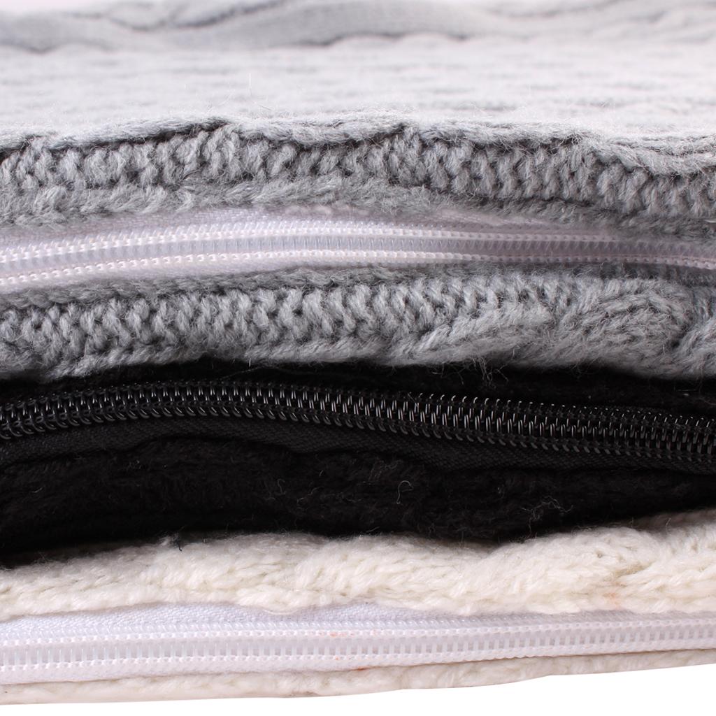 Baby Infant Knit Crochet Swaddle Wrap Swaddling Blanket Sleeping Bag White