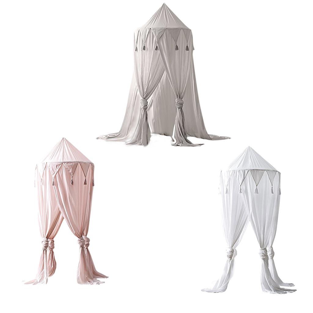 Baby Bed Canopy Netting Bedcover Mosquito Curtain Bedding Dome Reading Tent White