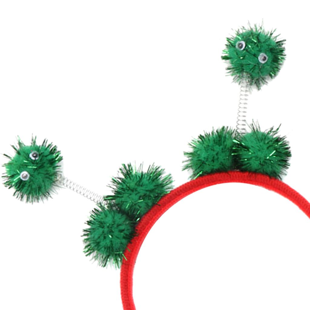 Kid Bee Pom Ball Headband Cosplay Costume Halloween Headwear Green