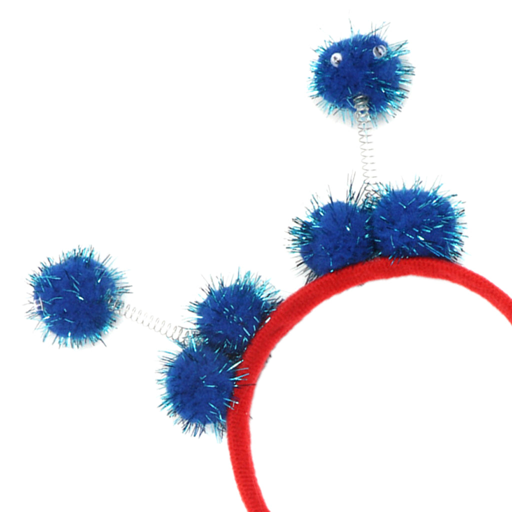 Kid Bee Pom Ball Headband Cosplay Costume Halloween Headwear Blue