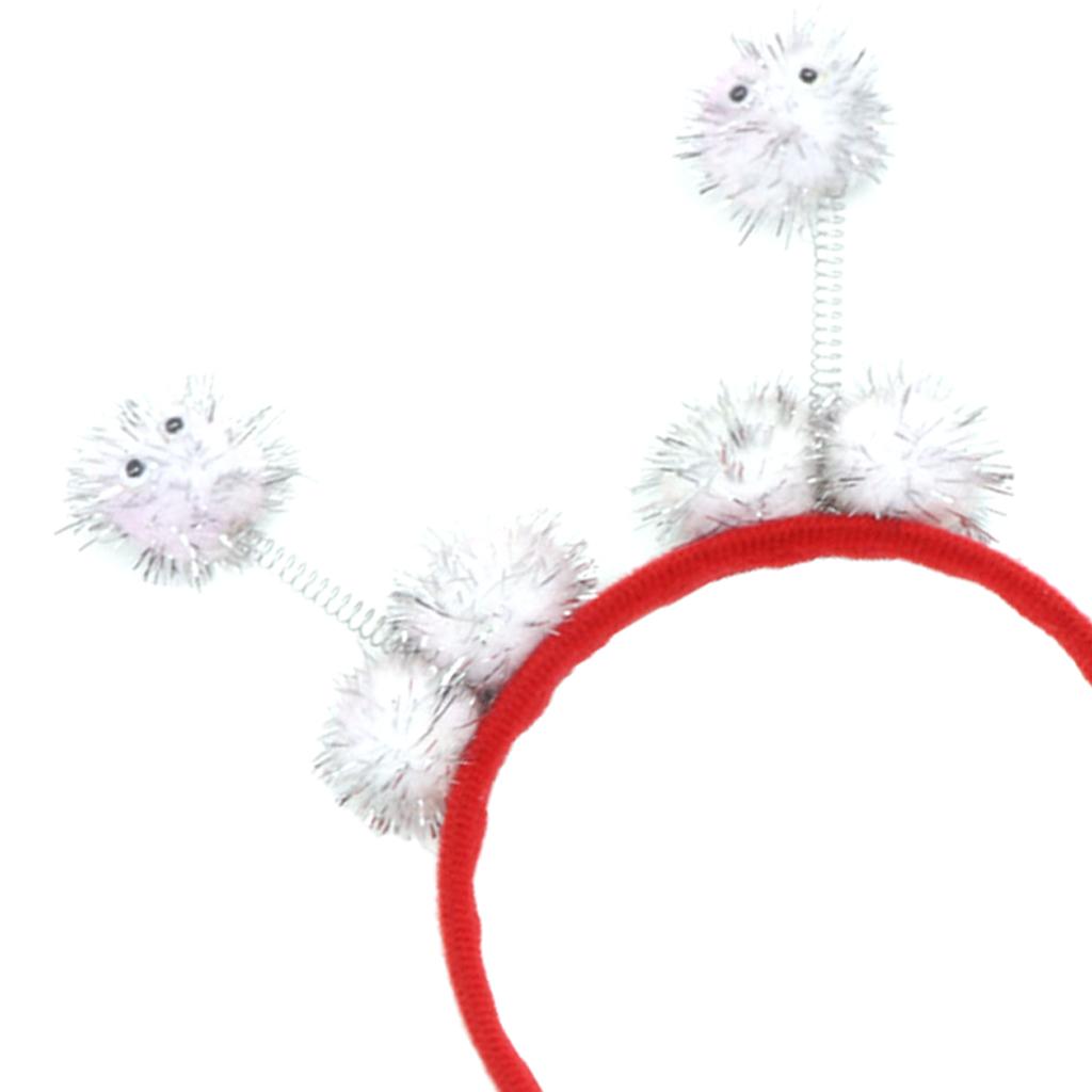 Kid Bee Pom Ball Headband Cosplay Costume Halloween Headwear White