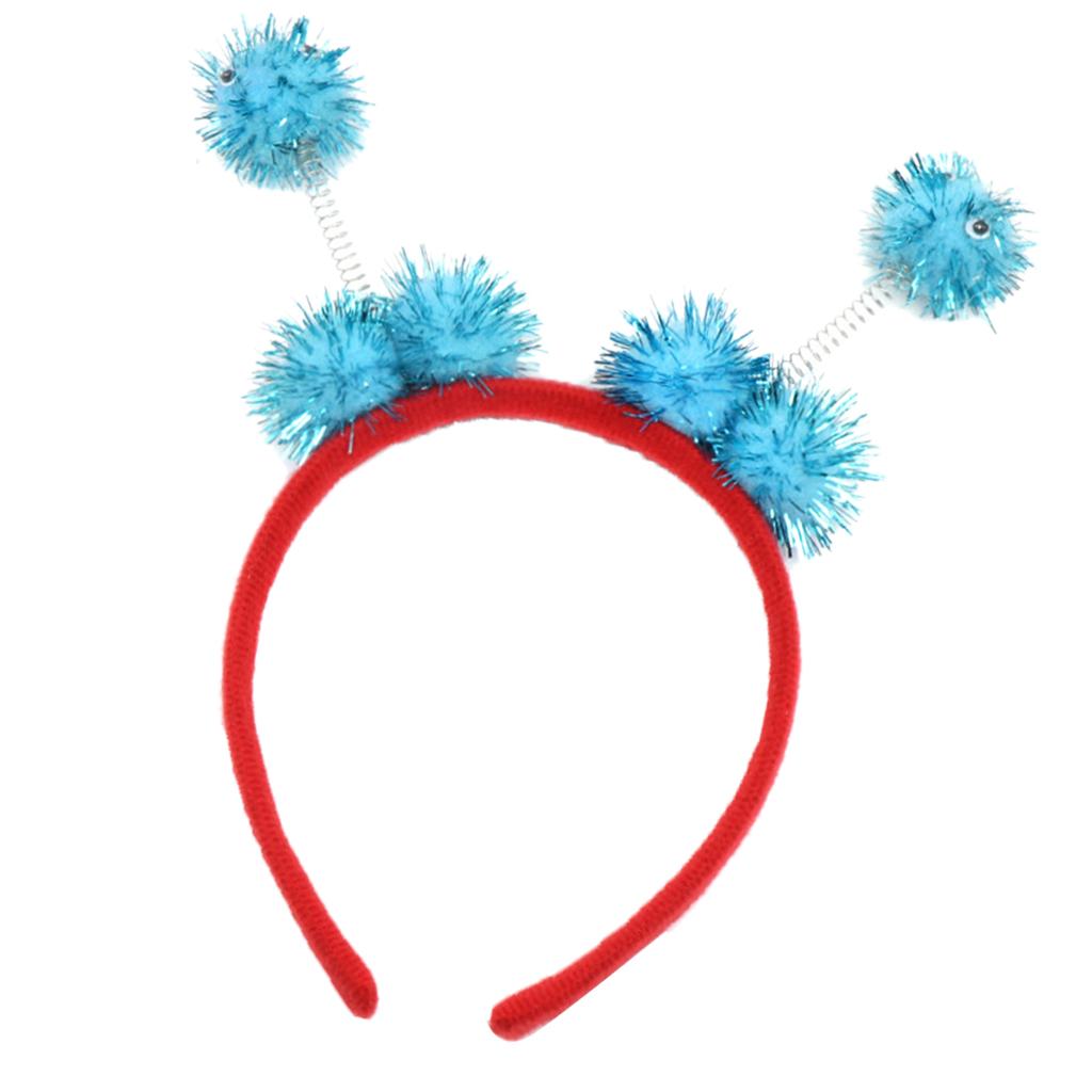 Kid Bee Pom Ball Headband Cosplay Costume Halloween Headwear Light Blue