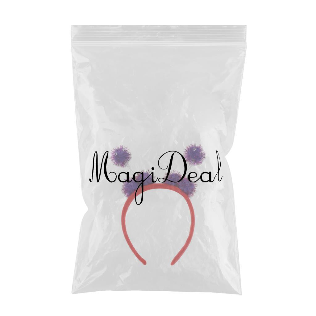 Kid Bee Pom Ball Headband Cosplay Costume Halloween Headwear Purple