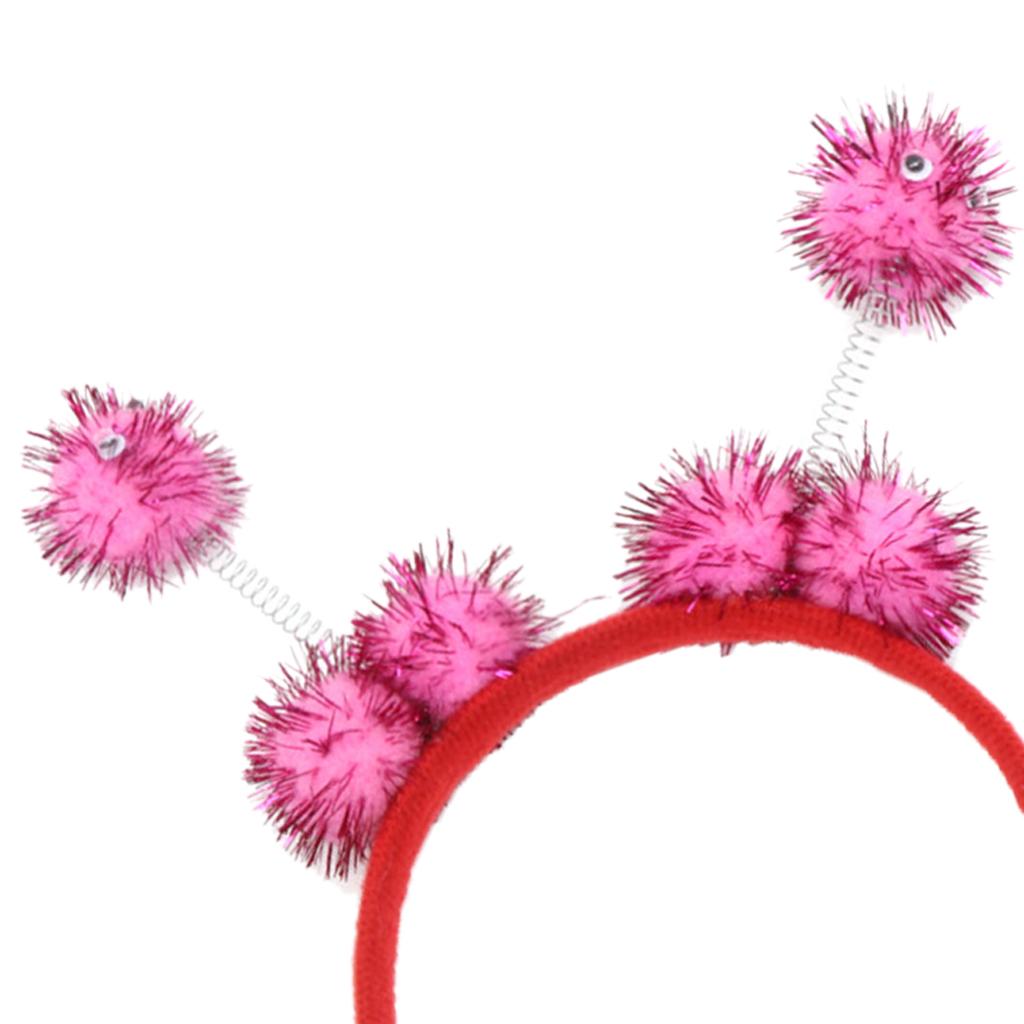 Kid Bee Pom Ball Headband Cosplay Costume Halloween Headwear Light Pink