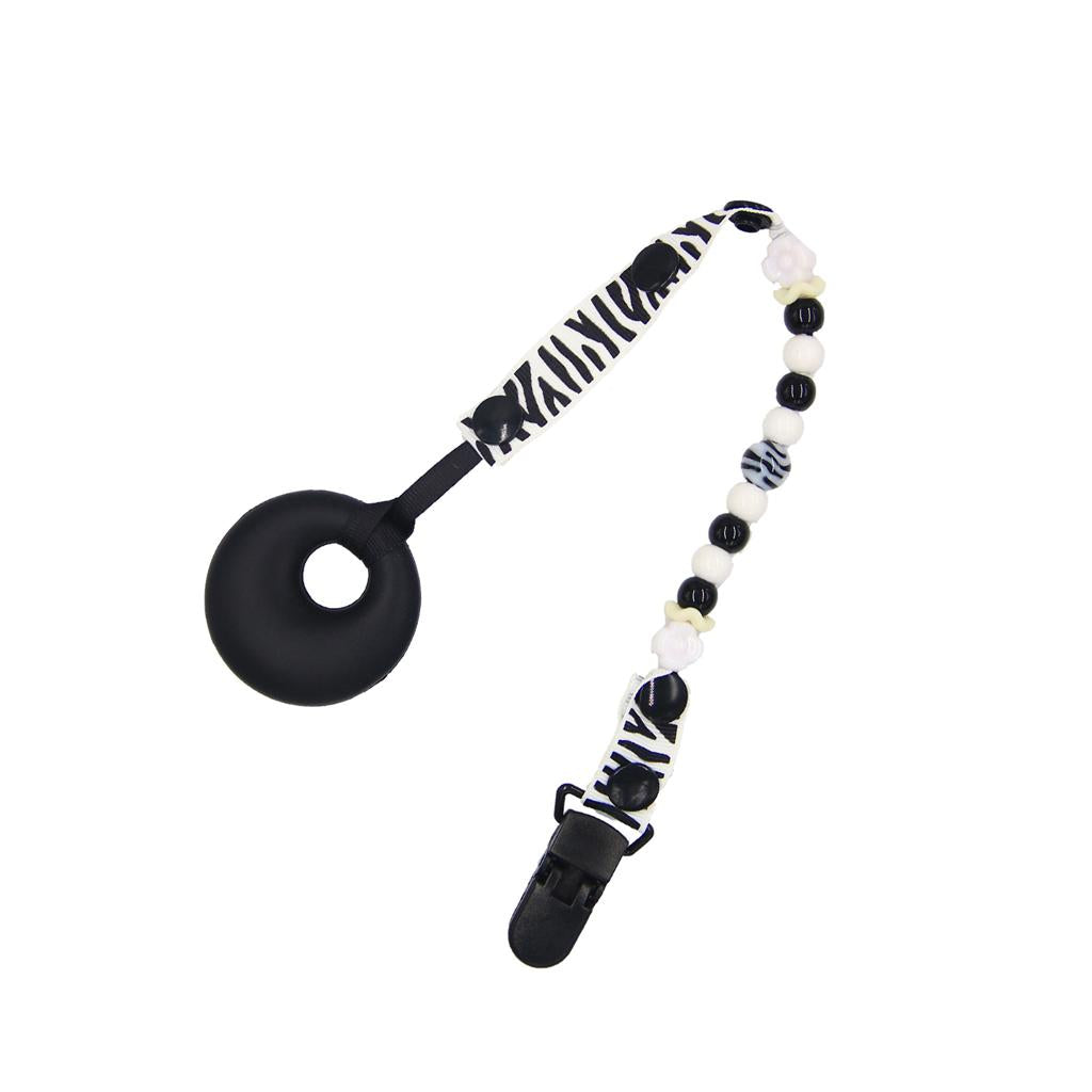 Baby Teething Necklace Kids Teether Nursing Beads Pendant Round Black