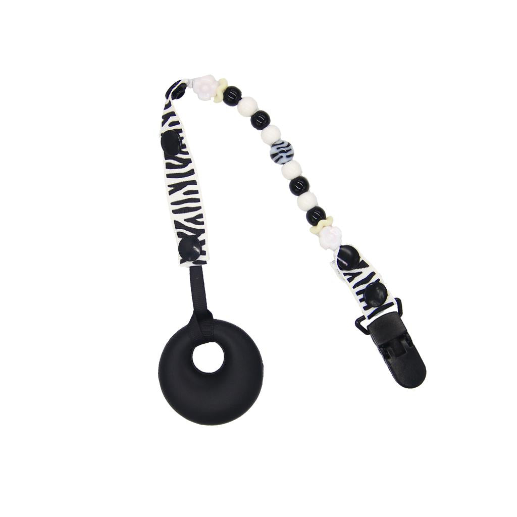 Baby Teething Necklace Kids Teether Nursing Beads Pendant Round Black