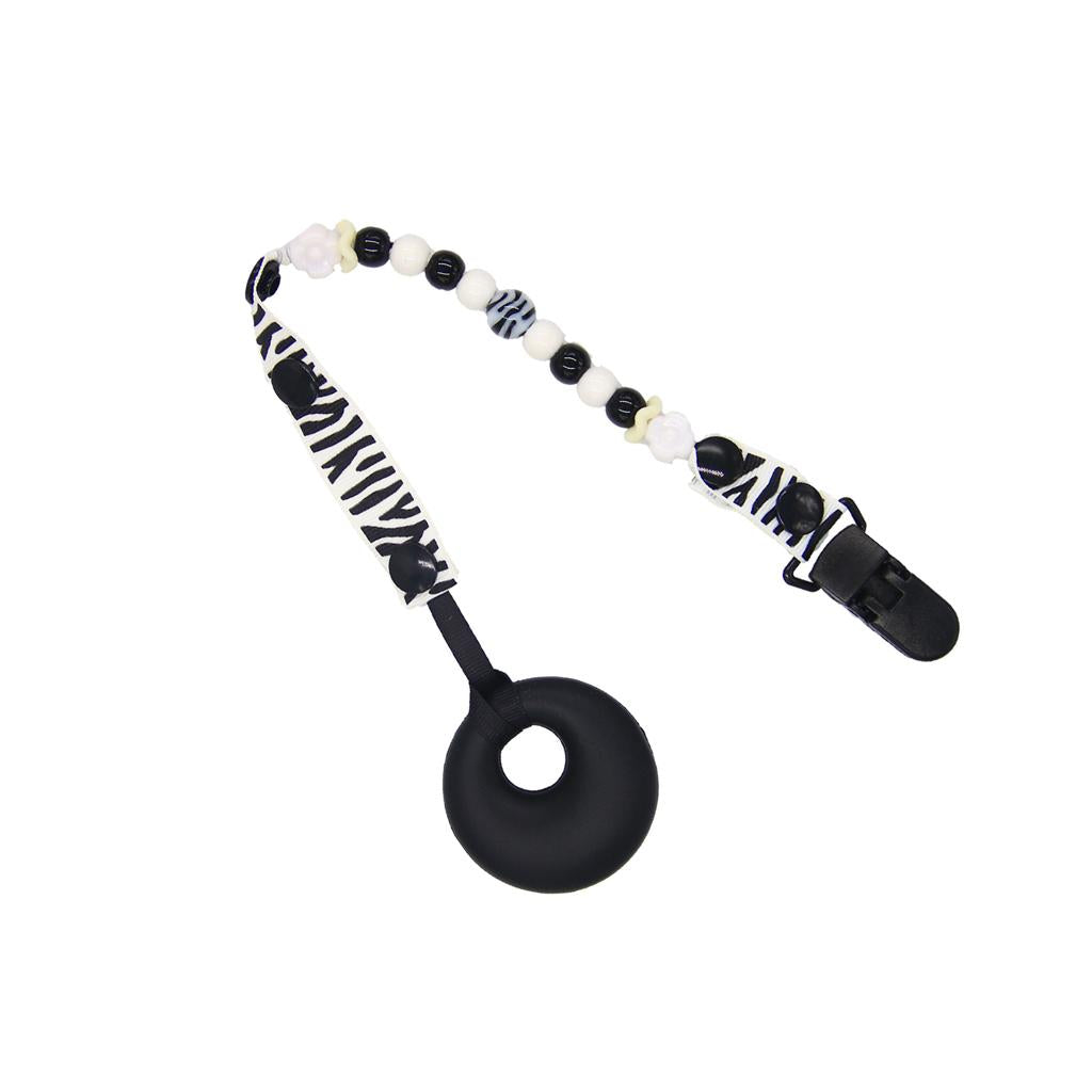 Baby Teething Necklace Kids Teether Nursing Beads Pendant Round Black