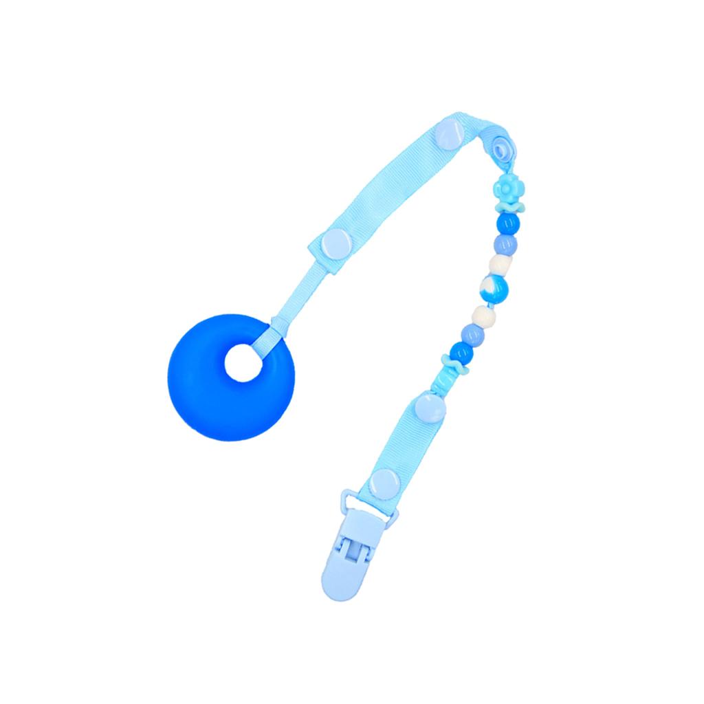 Baby Teething Necklace Kids Teether Nursing Beads Pendant Round Blue