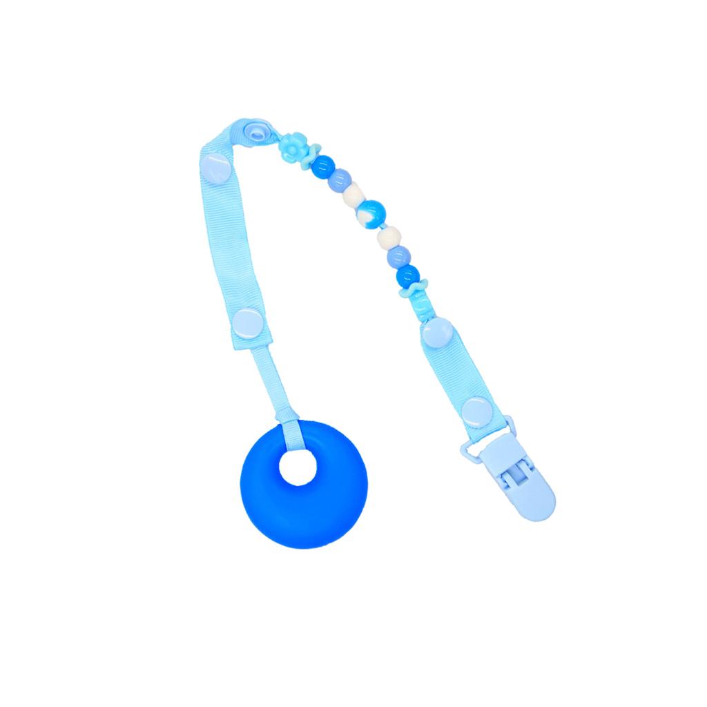 Baby Teething Necklace Kids Teether Nursing Beads Pendant Round Blue