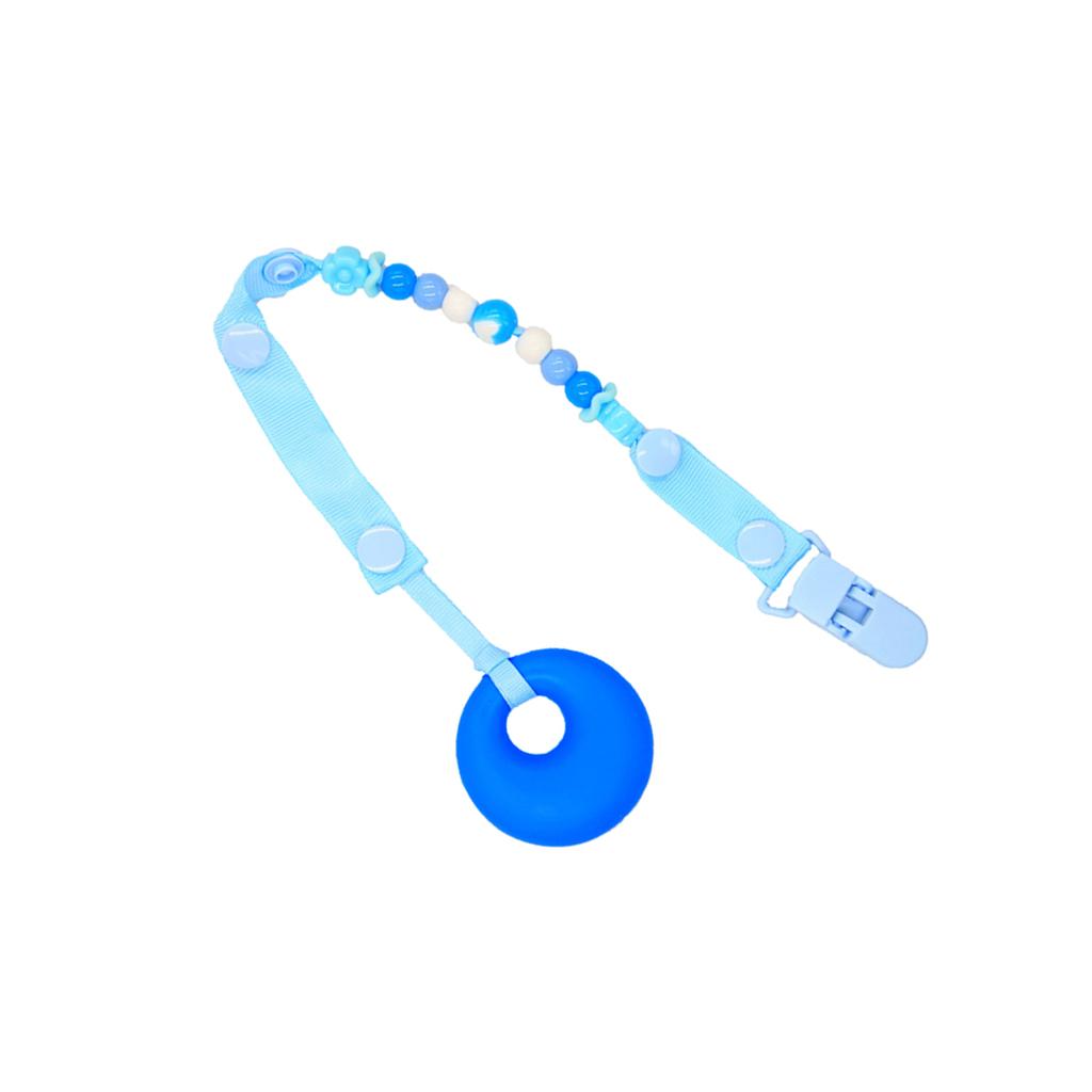 Baby Teething Necklace Kids Teether Nursing Beads Pendant Round Blue